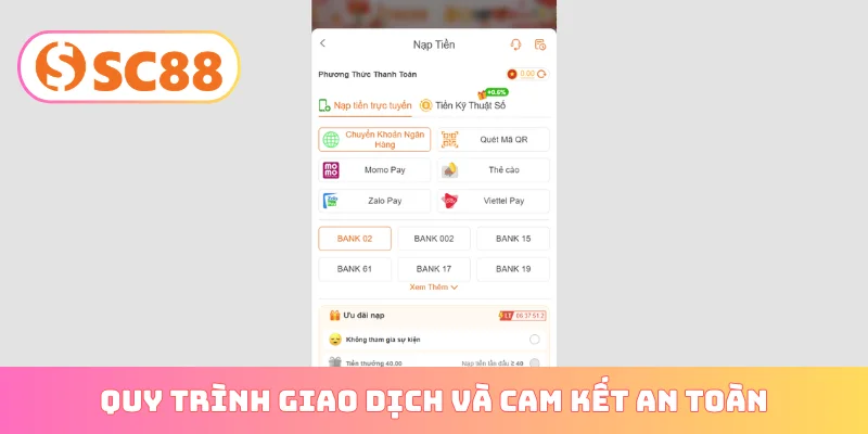 Quy trình giao dịch và cam kết an toàn